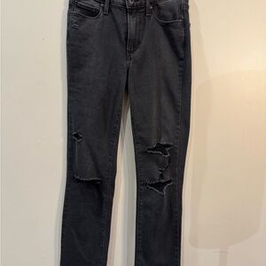 PAIGE Black Jacqueline straight Jeans, Size 24